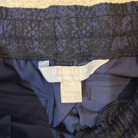 Athleta Brooklyn Joggers Pants Blue Snake 2 - Picture 3 of 8